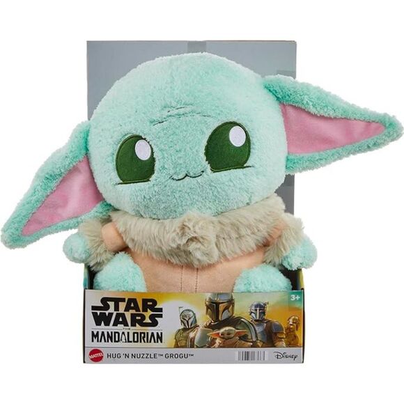 Disney's Star Wars: The Mandalorian Grogu Hug 'n Nuzzle Plush by Mattel 10" - Picture 3 of 7